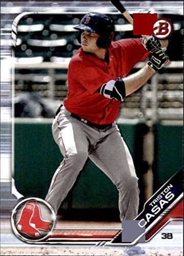 2019 Bowman nacrt bejzbol BD-87 Triston Casas Boston Red Sox Službena MLB trgovačka kartica proizvedena od strane