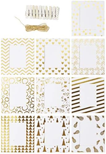 HVS Zlatni folirani dizajnerski okviri za oblikovanje papira, papir FOTO okvir Wall Deco s mini igle za odjeću