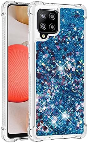 Prekrivač fuse za telefon Glitter Kompatibilan je sa Samsung Galaxy A42 5G Case kompatibilan sa ženskim djevojkama Girly Iskre tekući