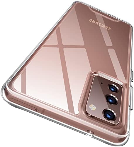 Slučaj Rayboen za Galaxy Note 20 Crystal Clear Dizajnirani neklizajući kućište za zaštitu od udaraca, tvrdi PC Fleksibilni TPU Slim