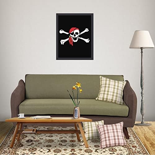 Lobanja i križanje Pirate drveni drveni okvir okvira umjetničko djelo Fotografije Slika Zidni prikaz za dom offcce Dekorativni