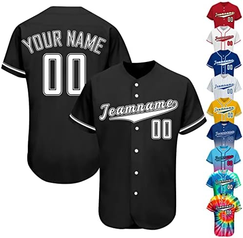 Prilagođeni bejzbol dres Muškarci Perstripe Personalizirani bejzbol gumb dolje košulje Šivene žene za djecu sportske uniforme