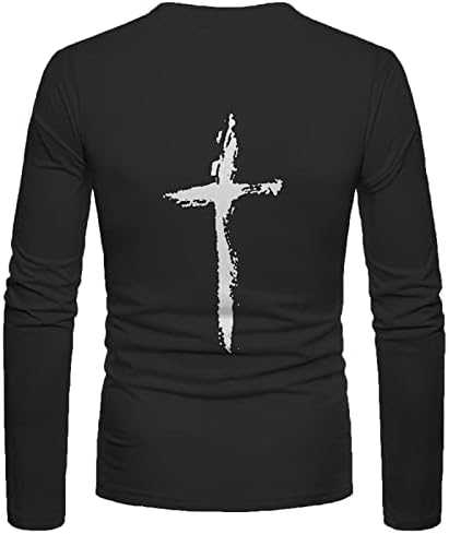 Muška majica dugih rukava mišića fitness uzorak Vintage T košulje Christian Graphic Fashion Duket
