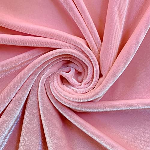 Nove tkanine dnevna princeza svijetlo ružičasta poliester Spandex rastezljiva baršunasta tkanina za mašne, gornje čvorove, obloge