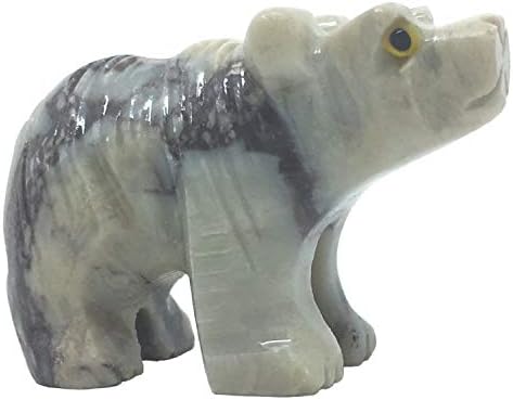 Nelson Creations, LLC Bear Prirodni sapuni ručno izrezbareni šarm šarm totem kamena rezbarija figurica, 1,5 inča