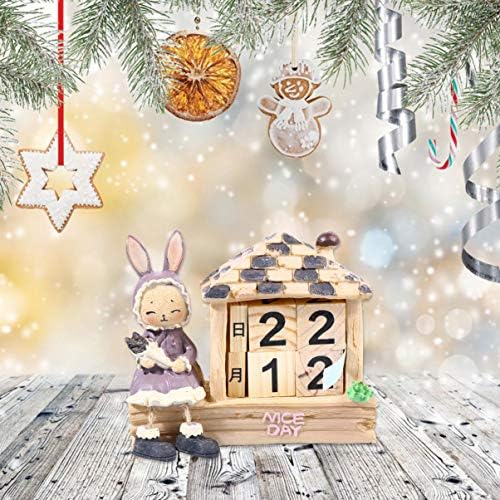Artibetter Crafts blokovi priručnik za kocke Planer godišnje favorizira Rabbit Decor Party Diy dekoracija kalendara vječni drveni