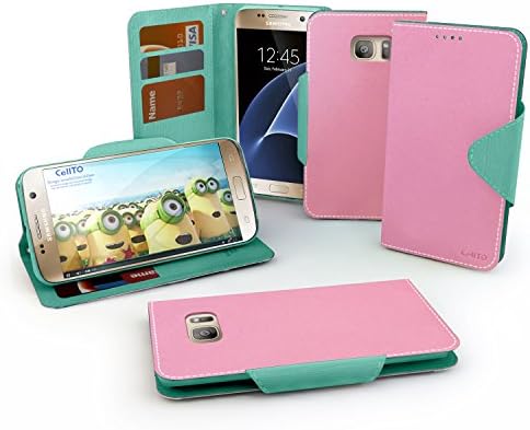 Galaxy S8 Case, Cellto Slim PU kožni novčanik Flip zaštitni poklopac sa utorom za kartice i postoljem za magnetnu kopču za Samsung