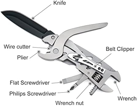 Višenamenski ključ sa jednom rukom prenosivi EDC sa 3-inčnim velikim nožem i kliještima za opružnu akciju / ravni odvijač / Philips