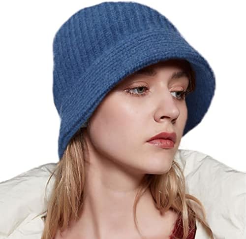 Aksod vuna pletena buket šešir mekani topli ribarsko stana Slouchy zimska kukičana pješačka šešir za žene