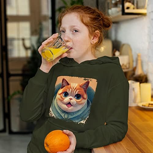 Funny Cat Kids 'spužva Fleece Hoodie - Crtani dečji hoodie - Kawaii Hoodie za decu