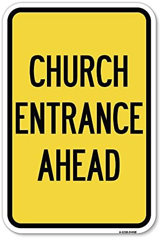 Crkveni ulaz ispred | 12 x 18 teškim mjernim aluminijskim rustnim rustnim parkiralištima | Zaštitite svoje poslovanje i općinu | Napravljeno