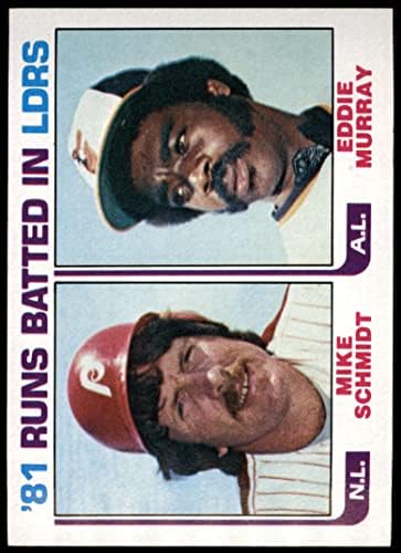 1982 TOPPS 163 vođe RBI Eddie Murray / Mike Schmidt Baltimore / Filadelfija Orioles / Phillies Ex / MT Orioles / Phillies