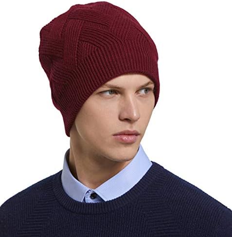 RIONA Muška 100 australijska Merino vuna pletena kapa kapa zimske tople kape za glavu