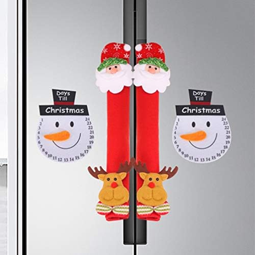 Amosfun frižider Decor 2kom filc Božić Advent kalendari snjegović frižider frižider naljepnice Božić kuhinja ukrasi Božić odmor potrepštine