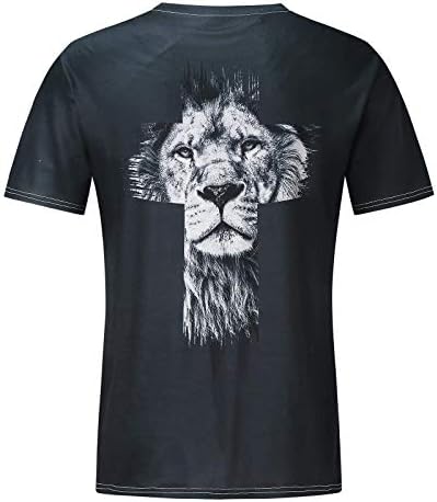 Muška ljetna grafička majica, muški dugi rukav 3D tiskani životinjski vrhovi casual coffy izlaska majica na otvorenom sportske bluze