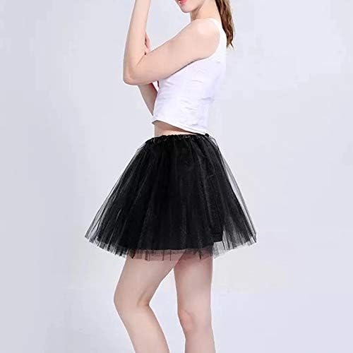 PhanTomon Tutu suknja ženski tinejdžeri klasični elastični 4 slojeviti tulle balet tutu suknja, veličina odraslih ne vidi -