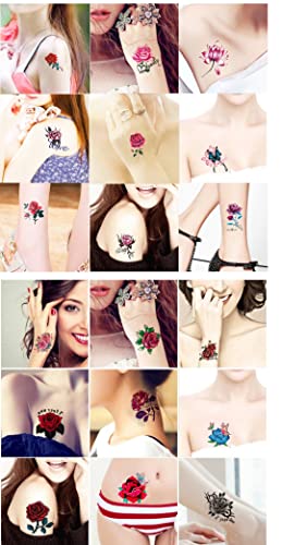 Šarena 3D Stereo tetovaža naljepnica za cvijeće privremena vodootporna lijepa Body Art-20kom nasumične boje i dizajna