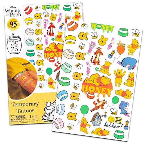 Disney Winnie The Pooh Tattoos Bundle ~ 100+ Pooh tetovaže Privremeni za dječju zabavu | Pooh Privremene zalihe tetovaže