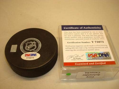 Cory Schneider potpisao Vancouver Canucks Hockey Puck sa autogramom PSA / DNK COA 1B-autogramom NHL Pak
