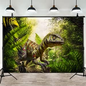 6x4ft pozadina dinosaurusa za fotografiju tropska džungla Dinosaurus Svjetska pozadina za dječačku rođendansku zabavu foto Studio