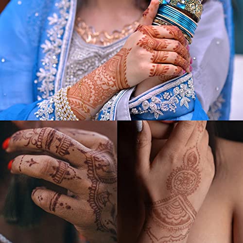 6 listova HENNA Privremene naljepnice za tetovaže, vodootporni čipka uzorak tetovaže misterije cvijeće tijelo umjetnost henna naljepnica