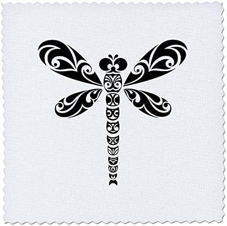 3Droza Dragonfly Black Tribal Tattoo Style Art on White - Quetters